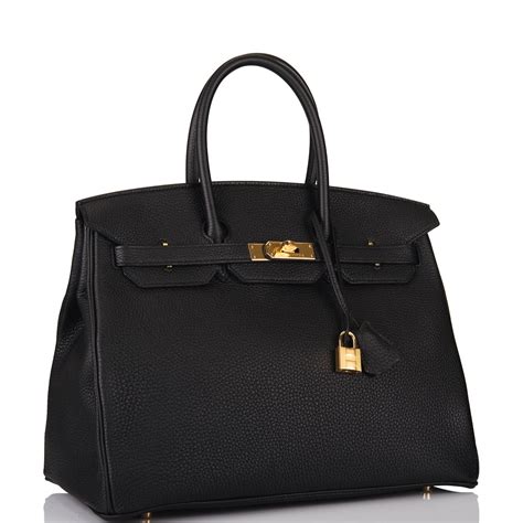 Hermes Birkin bag black gold